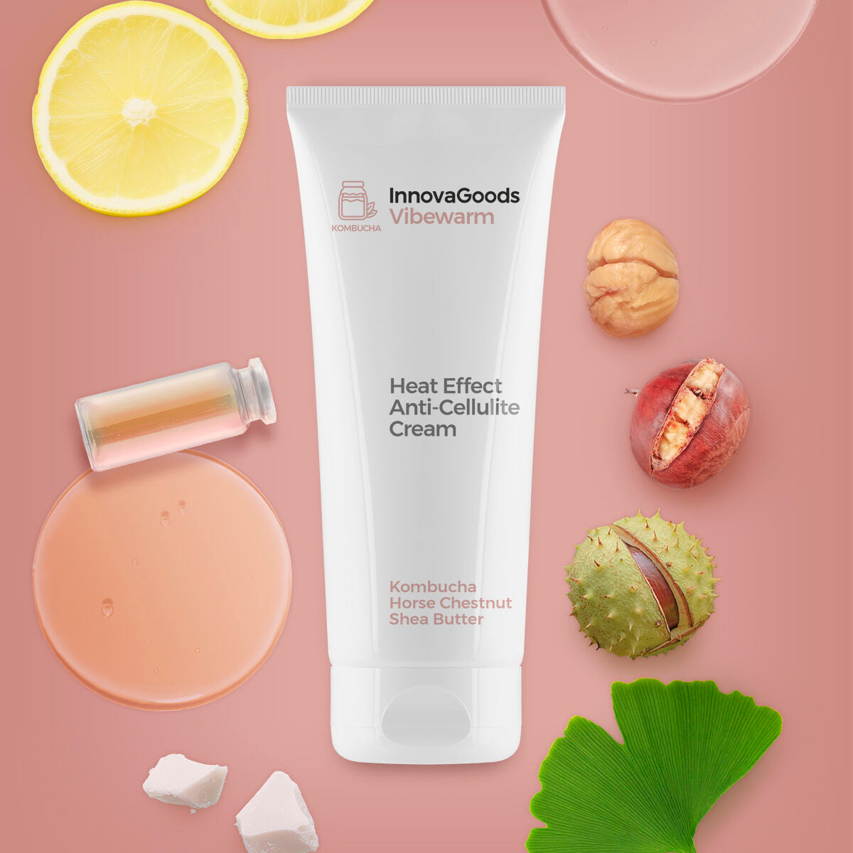 Crème Anti-cellulite à Effet Chaud Kombucha Vibewarm InnovaGoods 200 ml